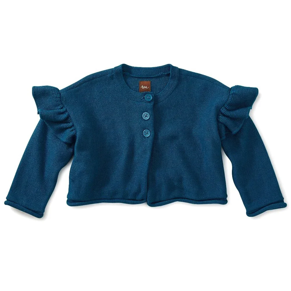 Tea Collection Ruffle Baby Cardigan - Picture 1 of 6